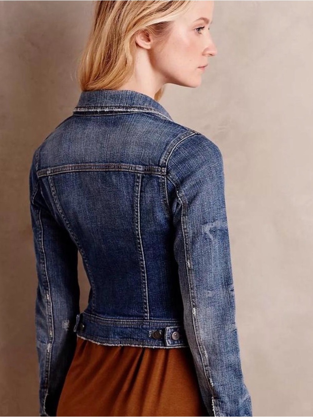 PILCRO and the Letterpress Classic Blue Denim Jacket - Women's Jean Jacket Small - Picture 2 of 4
